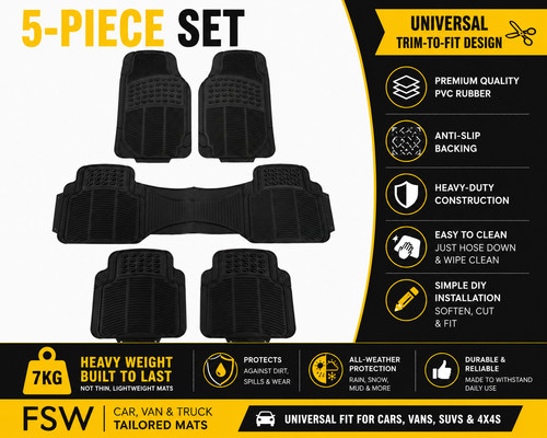Car floor mats - pvc, heavy