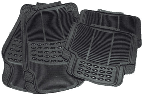 Rubber car mat set pcs - rubber,